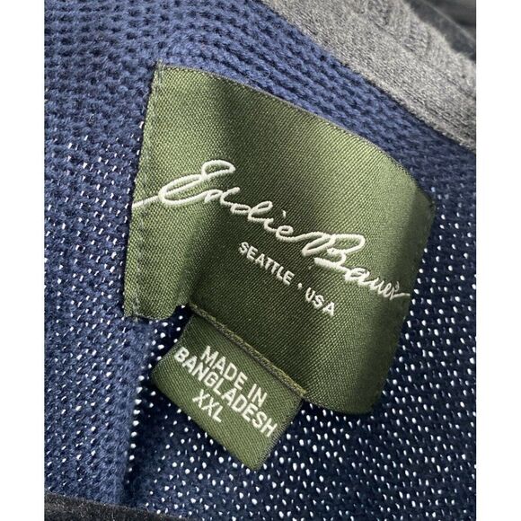 Men’s Eddie Bauer Combed Cotton Sz XXL Color block partial zip Sweater Excellent - Picture 3 of 5